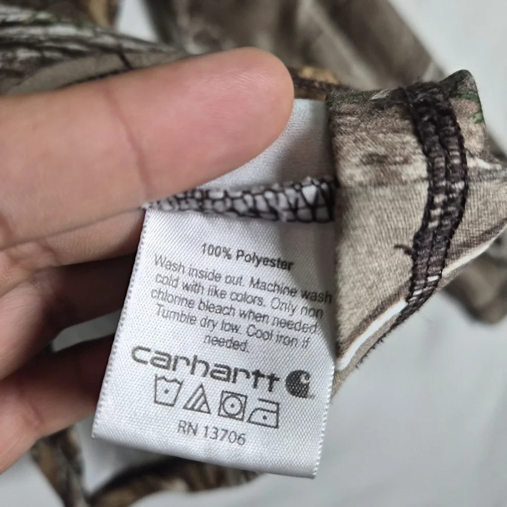 Carhartt Realtree Xtra Camo Long Sleeve Shirt Kids 4T Hunting Pocket Tee